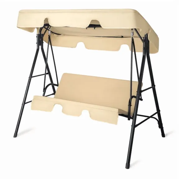 Alvantor 2-Seat Porch Swing with Canopy, Outdoor Patio Swing Chair with Cushion and Steel Frame for Backyard Garden Balcony $69.99
