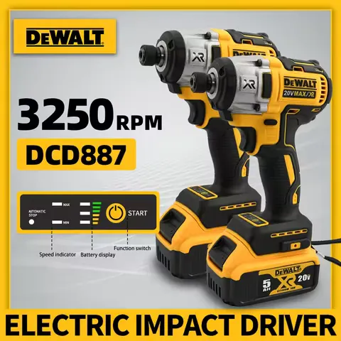 DEWALT DCD887 Wireless Brushless Electric Screwdriver Drill Tool Cordless Power Tool for Removing Screws And Drilling