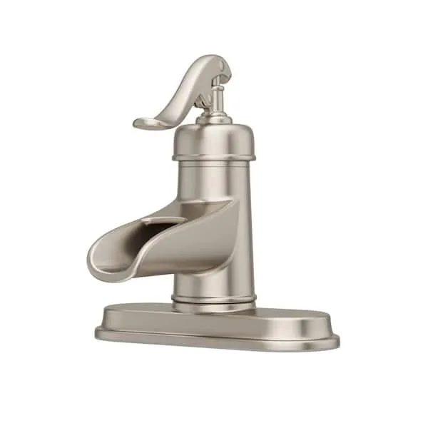 Pfister Ashfield 4 in.​ Centerset Single-​Handle Bathroom Faucet in Brushed Nickel