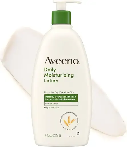 Aveeno Daily Moisturizing Body Lotion, Fragrance-Free, 18 fl. oz
