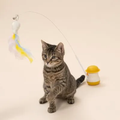 TIAKI Canne à chat de table Canard avec herbe à chat