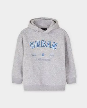 Hoodie met geborduurd opschrift