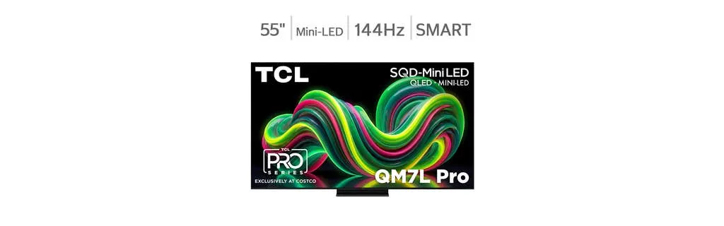 TCL 55" Class - QM7L Pro Series - 4K UHD SQD-Mini LED Smart TV - Allstate 3-Year Protection Plan Bundle Included for 5 Years of Total Coverage*
