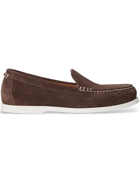 Merton Suede Venetian Loafer Dark Brown