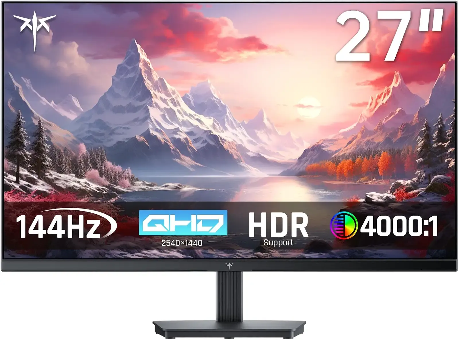 KTC 27 Inch QHD 144Hz Gaming Monitor 2K 1440P FreeSync & G-Sync H27T27S | Eye Care, HDR10 PC Monitor for Office Gamers, HDMI & DP Ports, VESA Mountable, Tilt Adjustable
