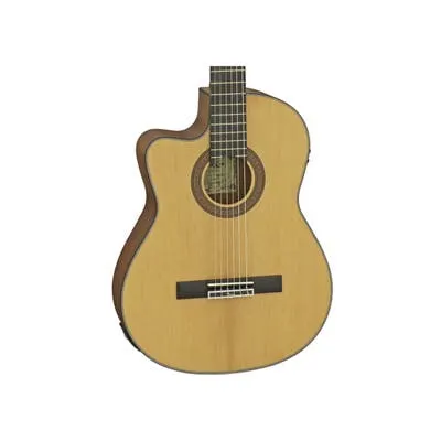 ARIA A-10CE-L MATTE NATURAL LEFT HANDED CUTAWAY ELECTRIC PREMIUM STUDENT NYLON STRING CLASSICAL GUITAR WITH GIGBAG