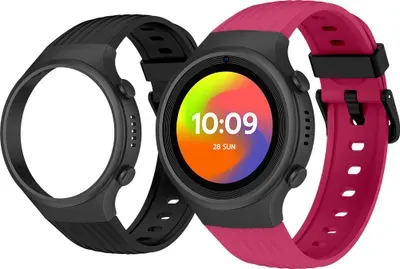 SPC Smartee 4G Junior - Kinder-Smartwatch mit GPS, Videoanrufen, Dual-Band Bordeauxrot & Schwarz, Tracker-Modus und Steuerung via Smart-Clan App