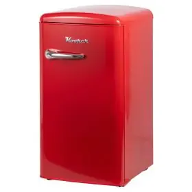 Frigorifero vintage monoporta 100 L. 44,9X48,3X88,2 cm, rosso, Kooper
