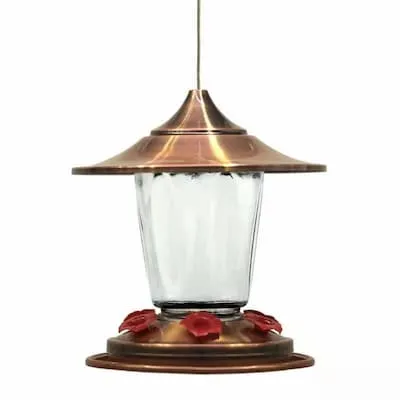 Glass Hanging Nectar Hummingbird feeder - 28-oz