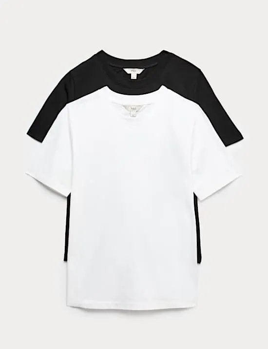 2er-Pack T-Shirts aus reiner Baumwolle