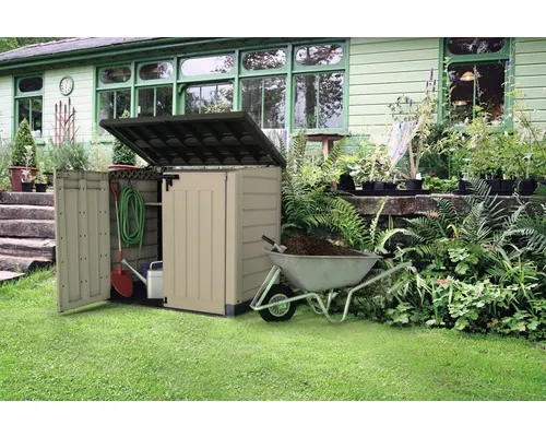 Přístřešek na popelnice KETER Store-It-Out plastový 146 x 82 x 125 cm hnědý/béžový