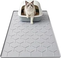 Garoopion Silicone Cat Litter Mat 34×22 inch,…