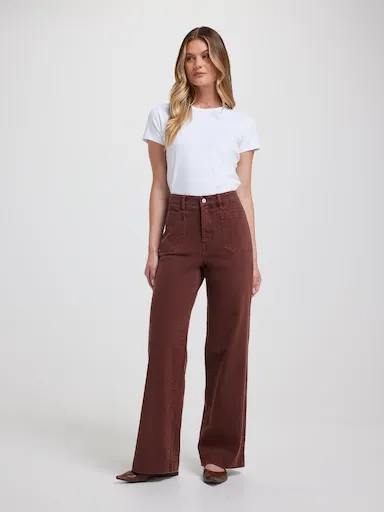 Just Jeans Originals Patch Pocket Wide Leg Jeans
