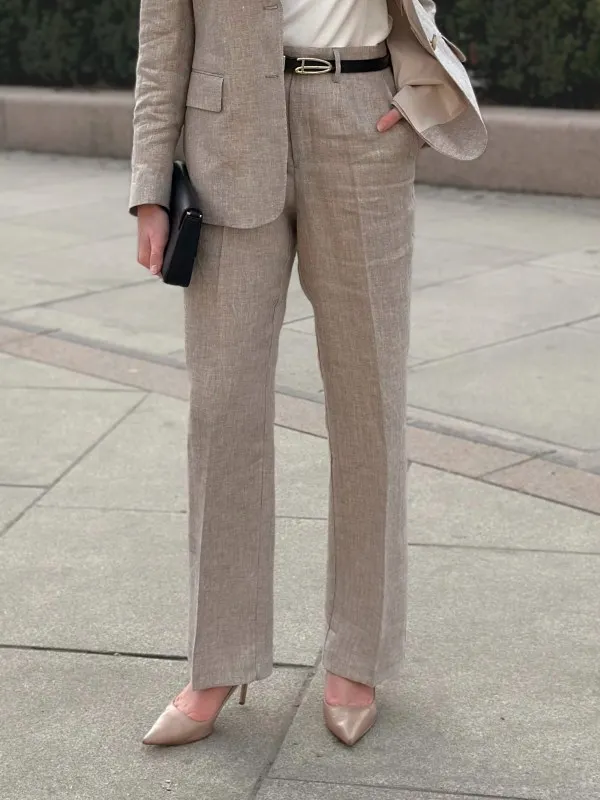 Dori Linen Trousers Natural