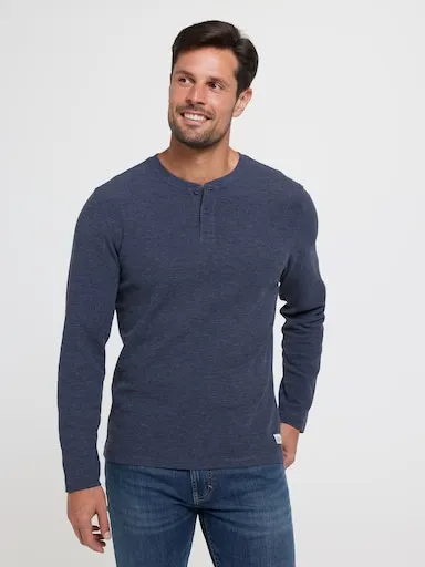 Just Jeans Classic Henley Long Sleeve Tee