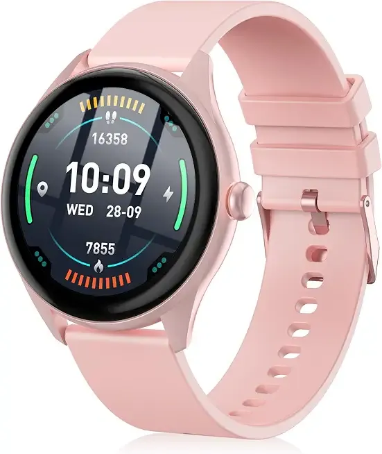 Smart Watch for Women, 1.39" HD Touchscreen Smartwatch with 120 Sports Modes, AI Voice Assistant, Heart Rate/Sleep Monitor, Bluetooth Call & Music Control Fitness Watch for iPhone/Android (Pink)