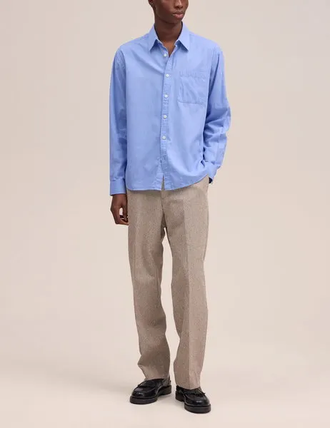 Deon Chambray Shirt Blue Quartz
