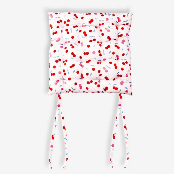 Seat cushion with berry print - 40x40 cm