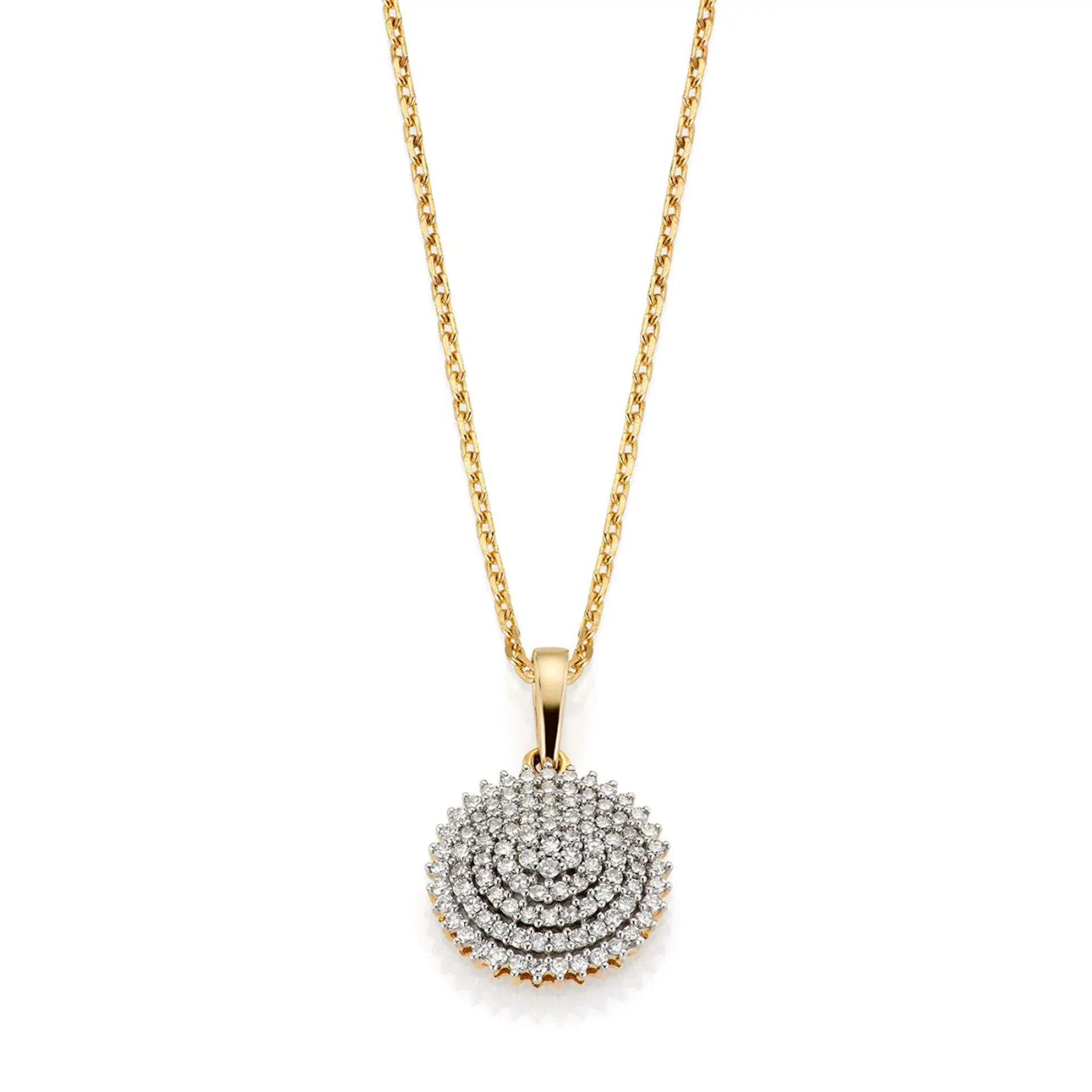Diamantsmykke i 585 gult gull 0,25 ct