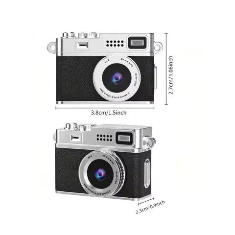 Mini Digital Camera 0.96 Inch Keychain Camera Retro Support Memory Card 1080P HD Very Small Camcorder Video Recorder with Flash