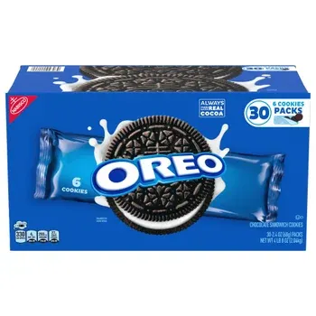 OREO Chocolate Sandwich Cookies, 2.4 oz, 30-count