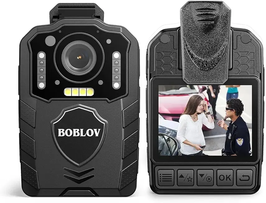 BOBLOV KJ25 1080P Body Cam, 3000mAh with 10-13Hrs Recording, Affordable Body Camera with Night Vision, for Hiking, Delivery, Law Enforcement, and Pet Walking(Card not Included)