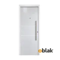 Puerta de exterior acero Primma Plus M1732B blanca 80 x 200 cm izquierda