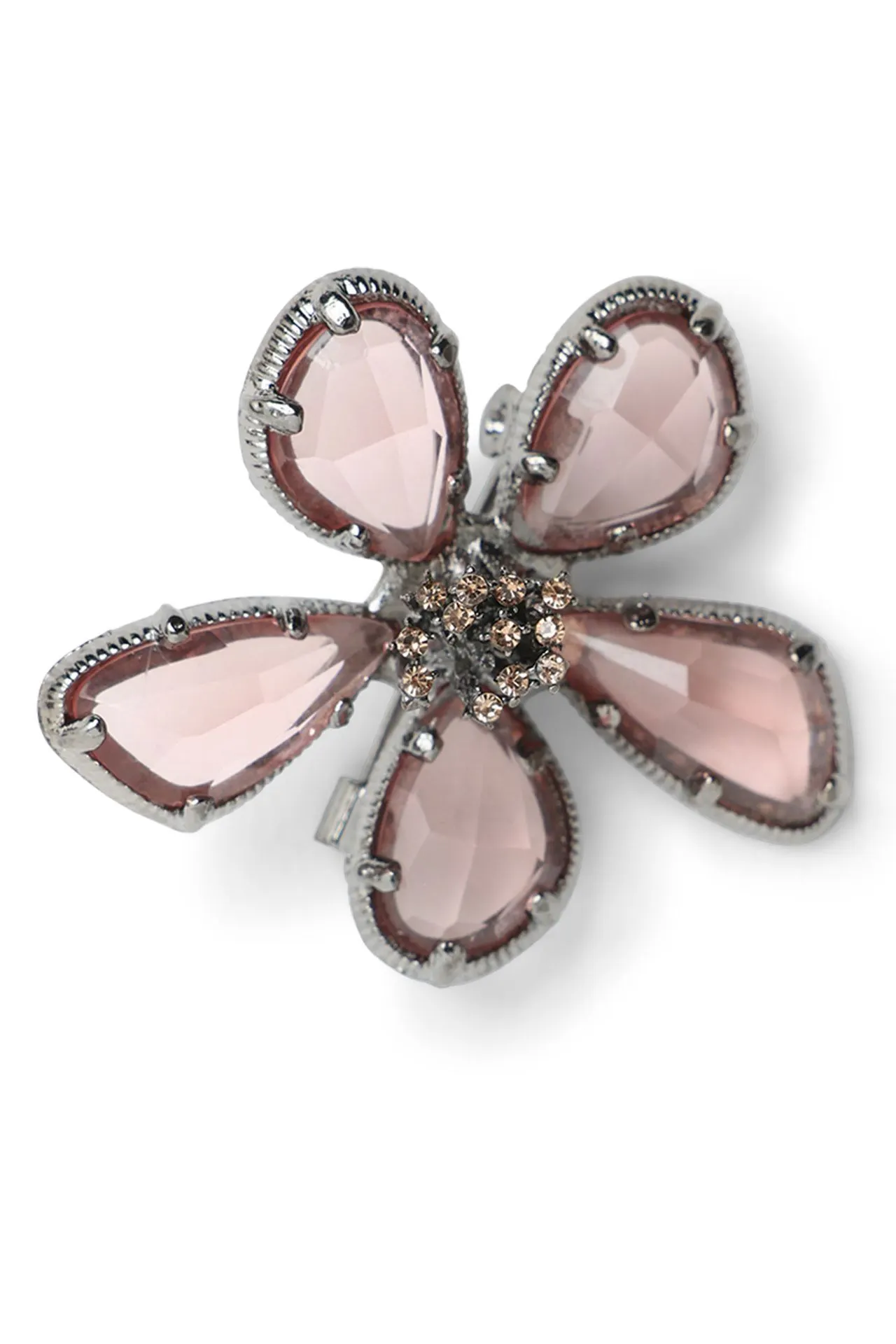 Broche roze bloem