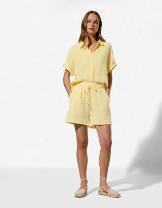 Pantaloncini - Mussola - Giallo chiaro