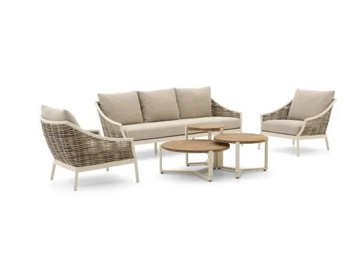 Apple Bee Milou/Monaco stoel-bank loungeset 6-delig 5-zits