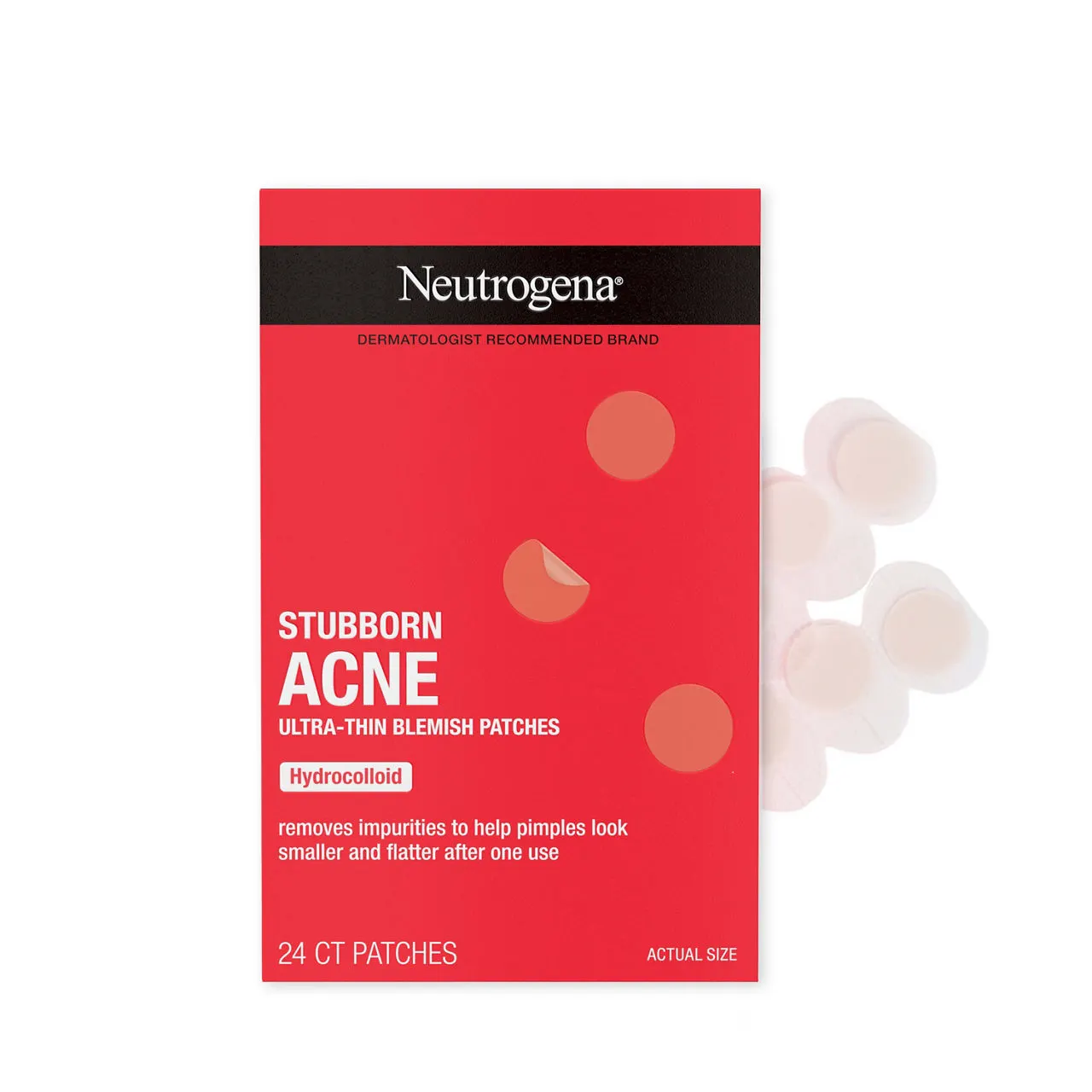 Neutrogena Stubborn Acne Patches, Facial Patches for Blemishes, 24 Count