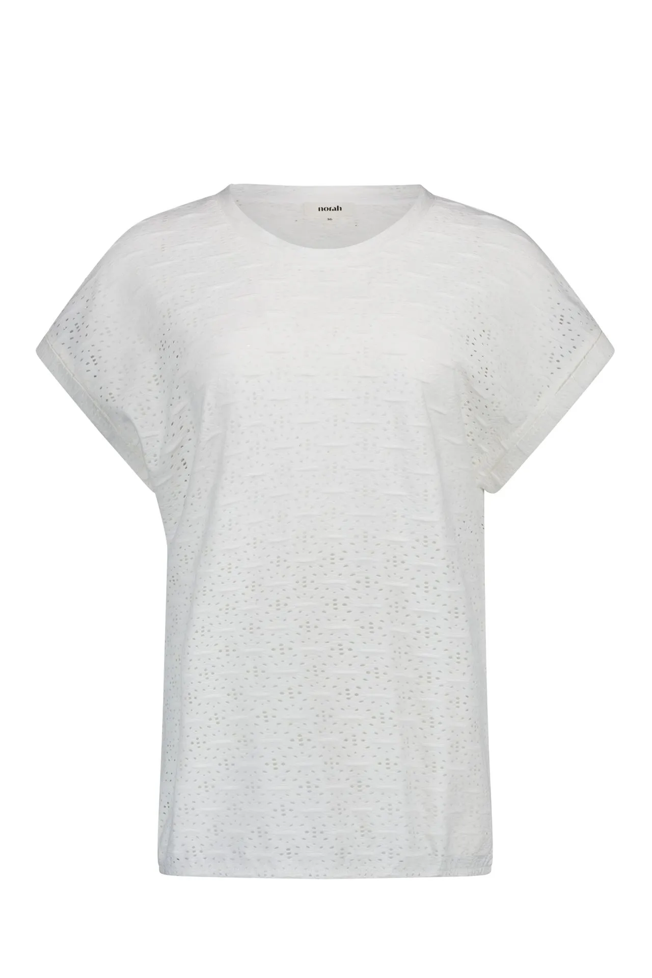 Wit opengewerkt shirt