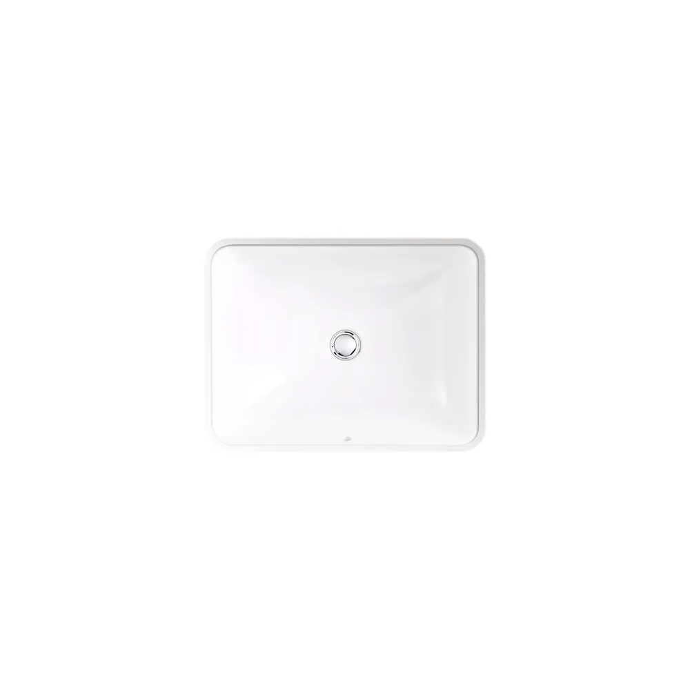 KOHLER Caxton Undermount Rectangular Bathroom Sink with Overflow and Clamp Assembly in White
