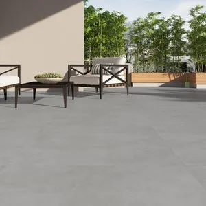 Suelo porcelánico Cronos efecto cemento gris 100x100 cm C3 ECOCERAMIC