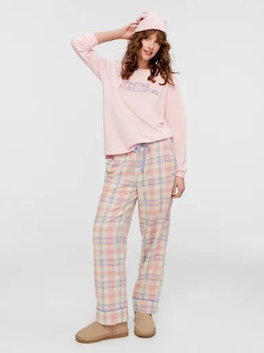 Pastel Check 100% Cotton Flannelette Classic Pj Pant