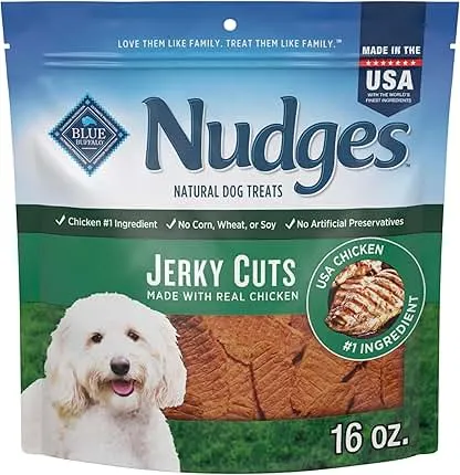 Blue Buffalo Nudges Jerky Bites Dog Treats, Made in the USA…