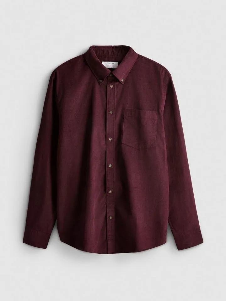 Chemise en velours côtelé de pur coton