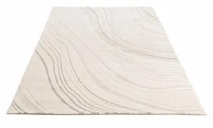 Alfombra polipropileno Puro Design 160x230cm pelo mediano geométrico beige, ivory