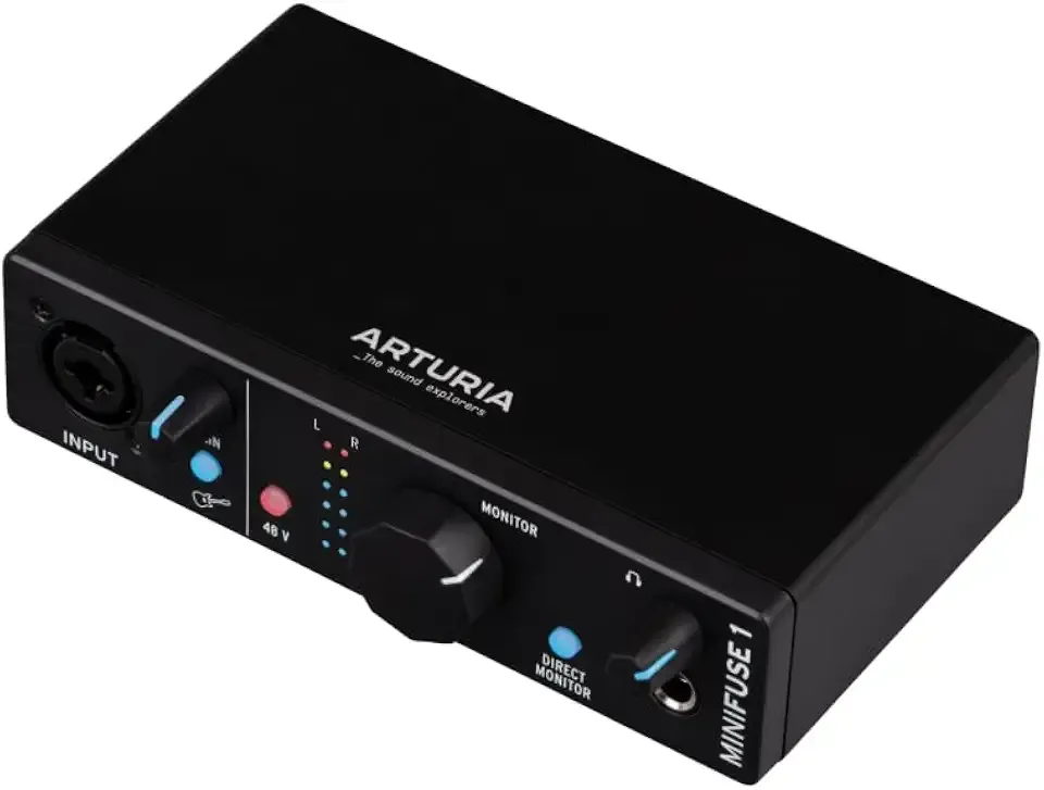 Arturia MiniFuse USB Audio & MIDI Interface, MiniFuse 1 | Record voice guitar and synths, best-in-class sound specs, pair with any microphone, Ableton Live Lite, 5-year warranty