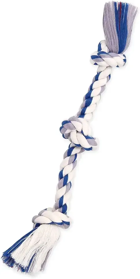 Mammoth Flossy Chews Color Rope Tug – Premium Cotton-Poly Tug Toy for Dogs – Interactive Dog Rope Toy – Tug Dog Chew Toy