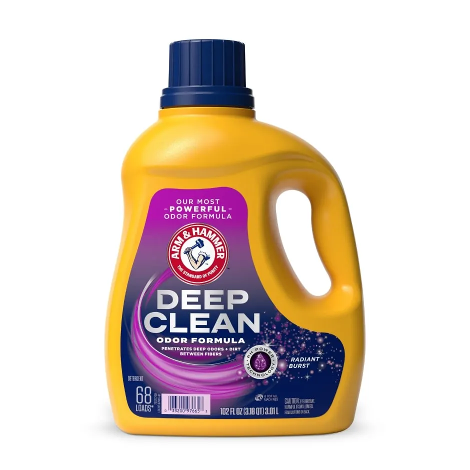 ARM & HAMMER Deep Clean Odor Formula, Liquid Laundry Detergent, 102 fl oz​, 68 Loads
