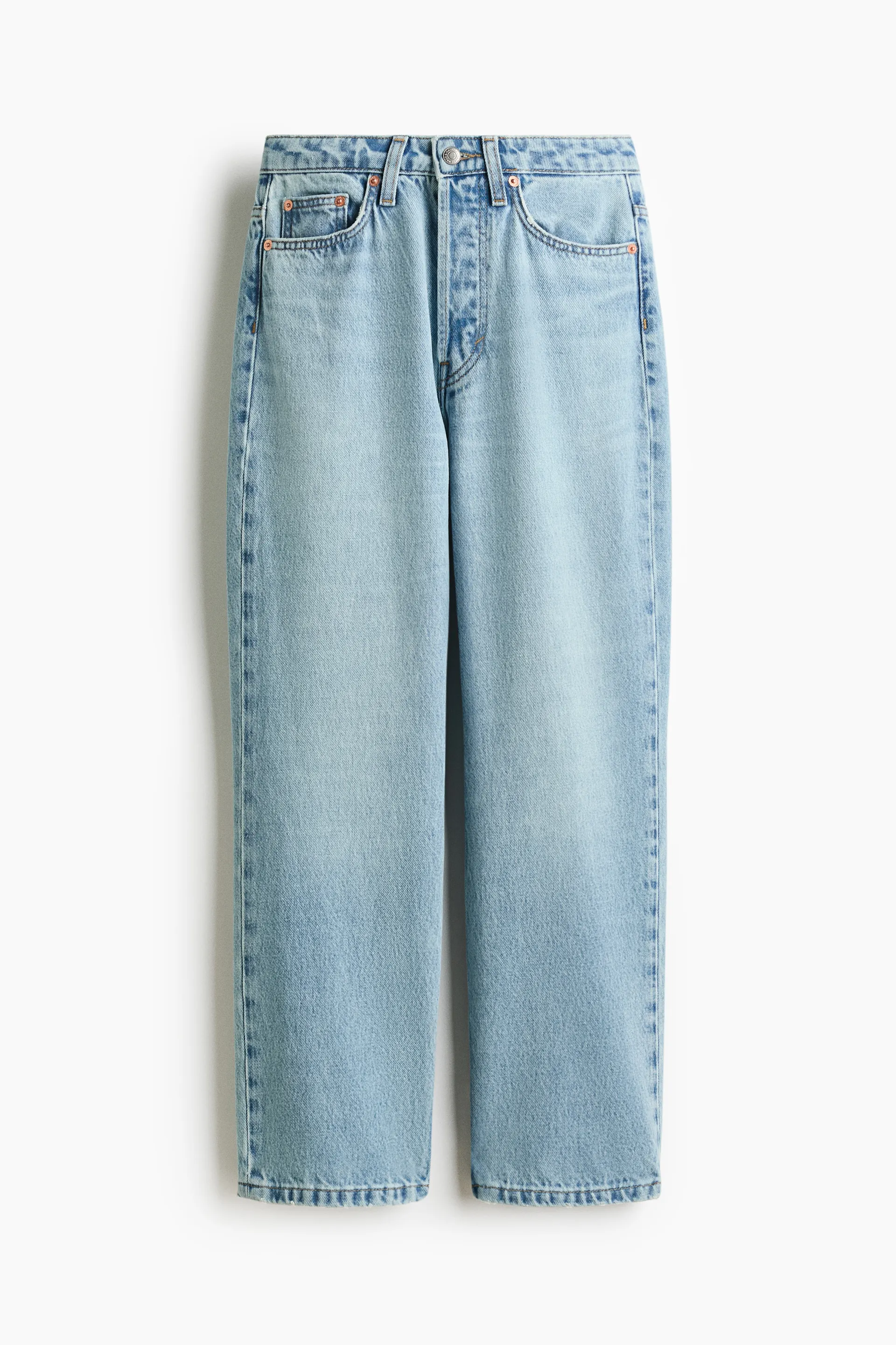 Straight High Waist Ankle Jeans