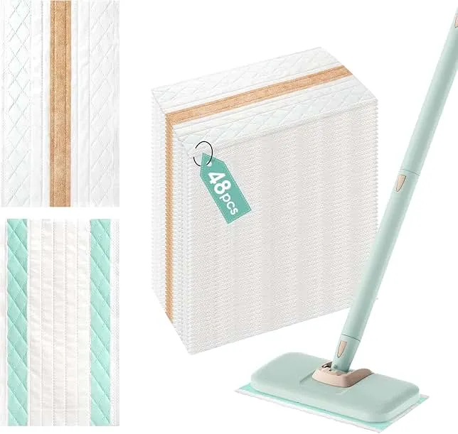 Newbealer 48 PCS Disposable Mop Pads for NB602N Steam Mop | Floor Cleaning Pads, Mopping Cloth Refills for Multi-Surface Cleaning