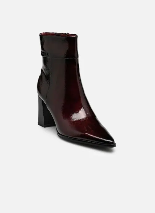 Enkellaarzen en boots 25395-47 dames bordeaux