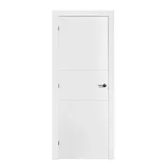 Puerta de interior lacada Aldan blanca 72,5cm izquierda con tapajuntas 7mm