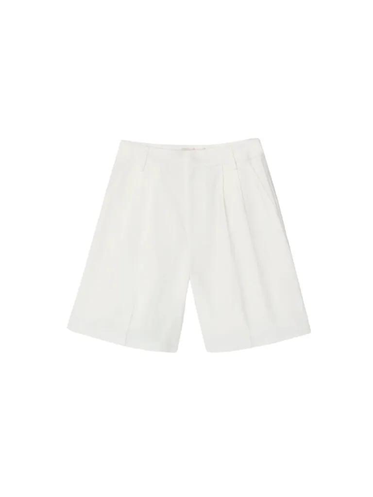 Poet Pleat Shorts - Hvit