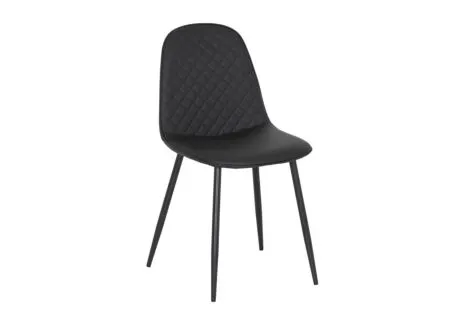 Stoel Chuck 45x42x86cm - lederlook - zwart