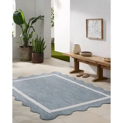 Needle Punch Polyester Rectangular Indoor/Outdoor Solid Pet Friendly Area Rug