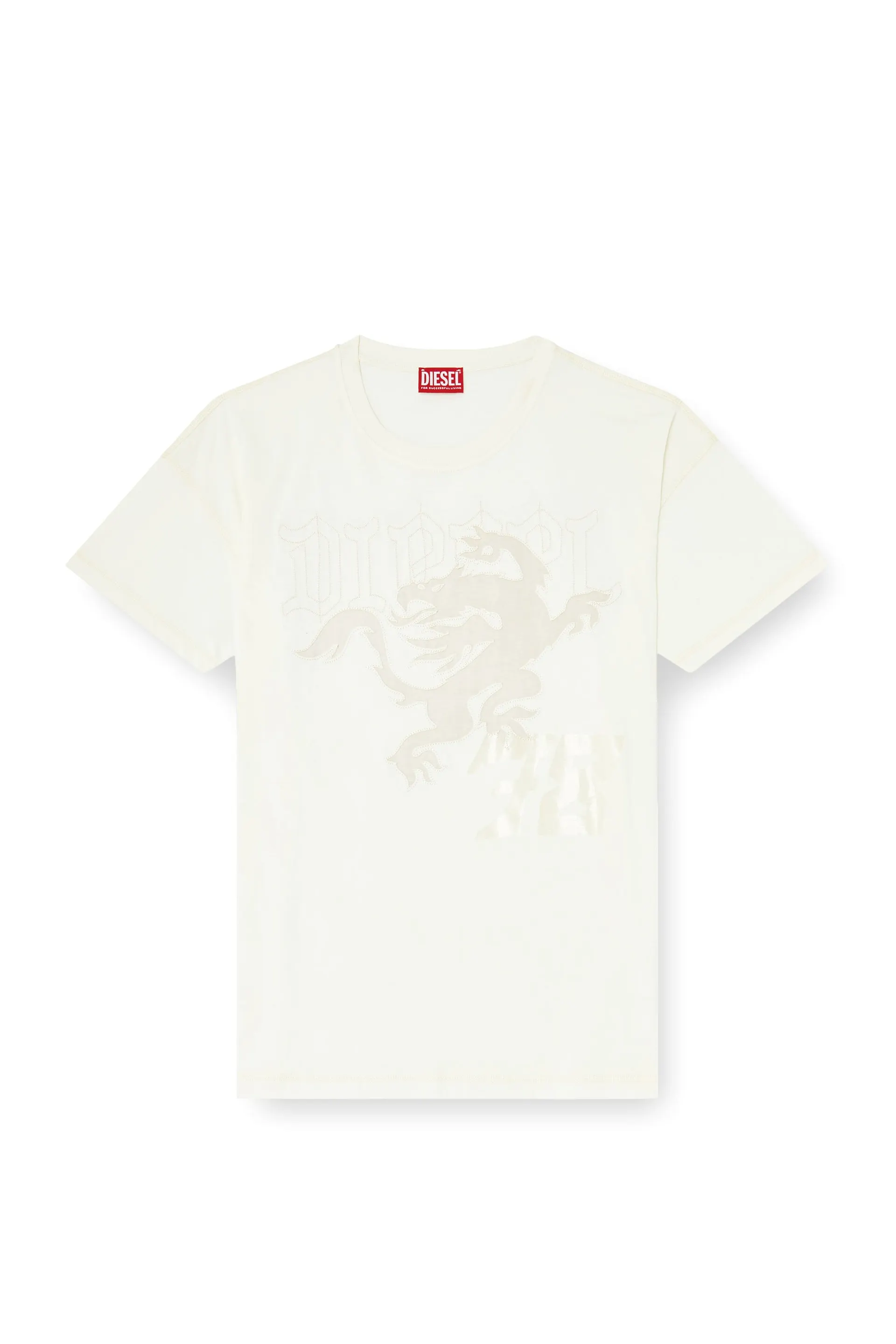 Relaxed T-shirt with prints and embroderies