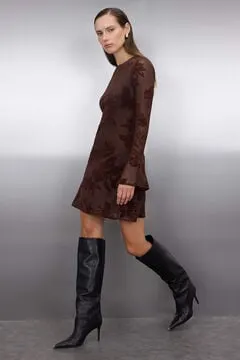 Vestido mini efecto transparente